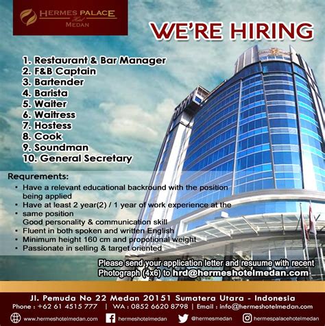 loker hermes palace hotel medan|Lowongan Kerja Di Hermes Palace Hotel Medan Juni Juli 2021.